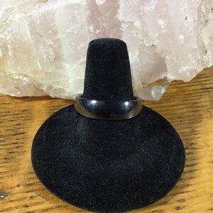 Black Stainless Steel Band Ring